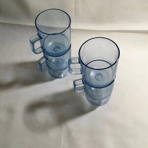 Tupperware Preludio Acrylic Pedestal Mugs, Blue